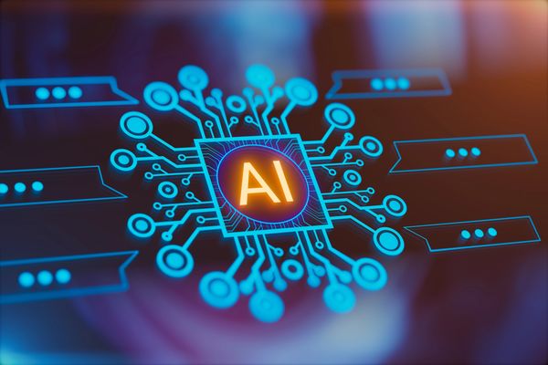 AI microchip circuit with digital chat interface