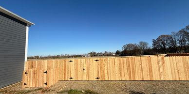 Cedar privacy fence in New Palestine, IN