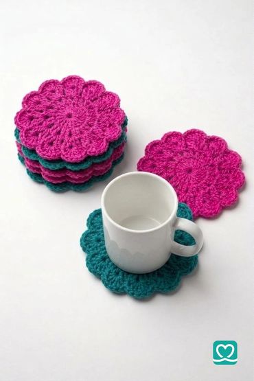Crochet Flower Coasters 🌸
Bring a splash of cozy, handmade warmth to your morning routine. 