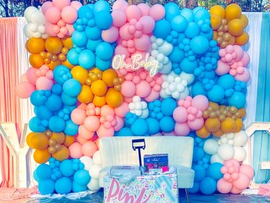 Cookie Monster Baby Shower Decorations by: @devinedesignsbydelores  Backdrop: @kpkevents Venue & Chair Rental @fantasypartyillusionsinc  💙💙💙💙💙💙💙💙, By Fantasy Party Illusions Inc.