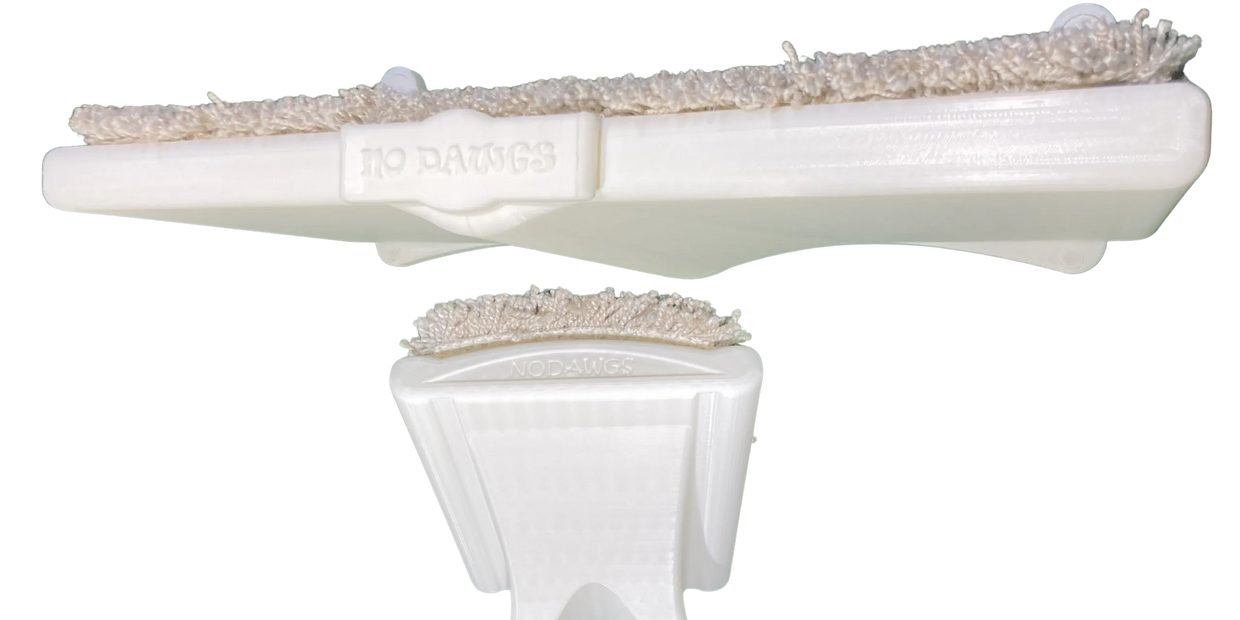 NODAWGS White Padded Cat Bed Base with Button