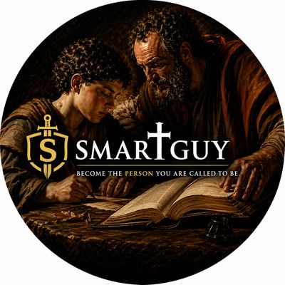 An older man teaching a boy with a Bible, symbolizing guidance and faith.
