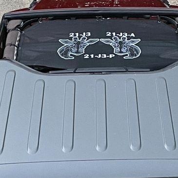 Custom Jeep mesh sunshade