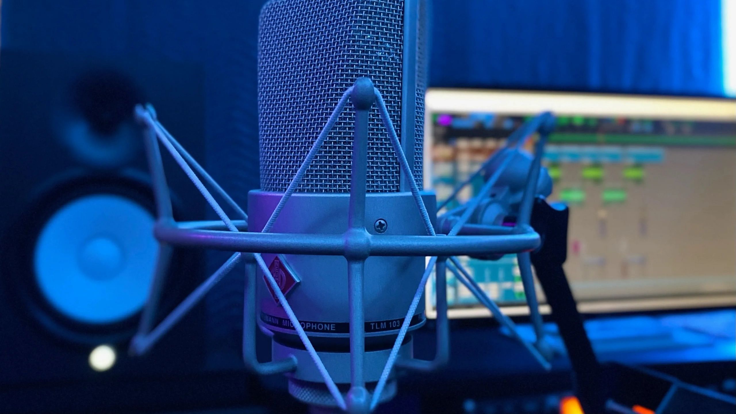 Recording studio interior for Purple Sound Recording Studio