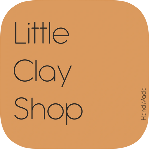 Little Clay Shop Logo - 
Handmade in the UK 
Small batch polymer clay
Light weight earrings