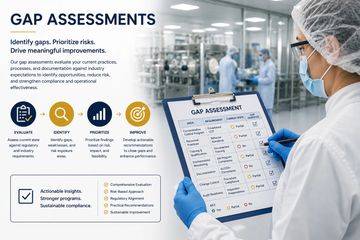 Professional conducting a GAP assessment in a lab environment.