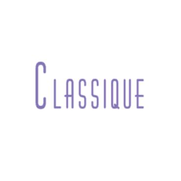 Logo with the word 'Classique' in purple on a white background.