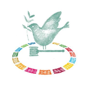 Green peace dove on Sustainable Development Goals Wheel: MY SDG16