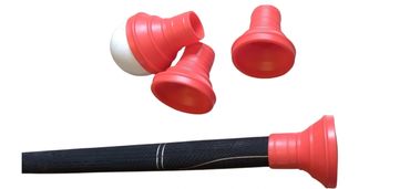 Rubber Ball Picker designed to fit over grip. Saves you from bending over.