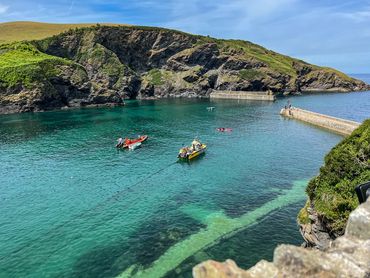 The harbor at Port Isaac, made famous by the TV show Doc Martin, where it is known as Port Wen.