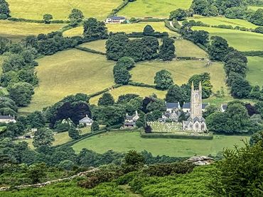 Widecombe-in-the Moor, a typical English village.