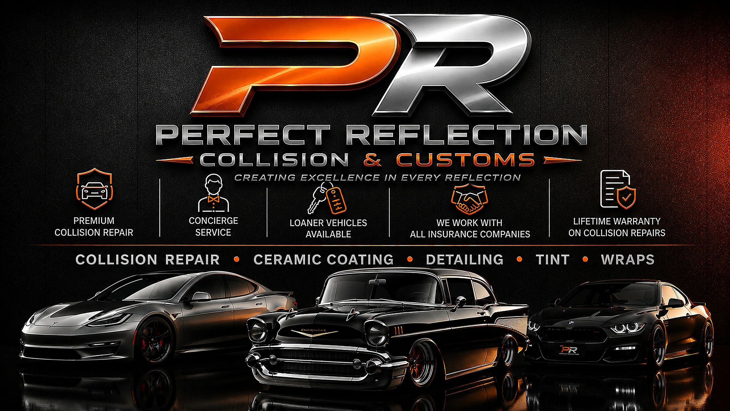 Perfect Reflection Collision & Customs - collision repair, ceramic coating, detailing, tint, wraps