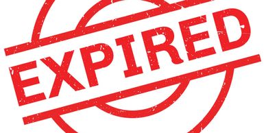 A red stamp with the word 'EXPIRED' in bold letters.