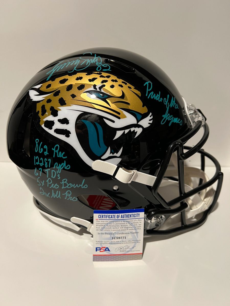 JIMMY SMITH SIGNED JACKSONVILLE JAGUARS CAMO AMP MINI HELMET BAS COA –  Zobie Productions