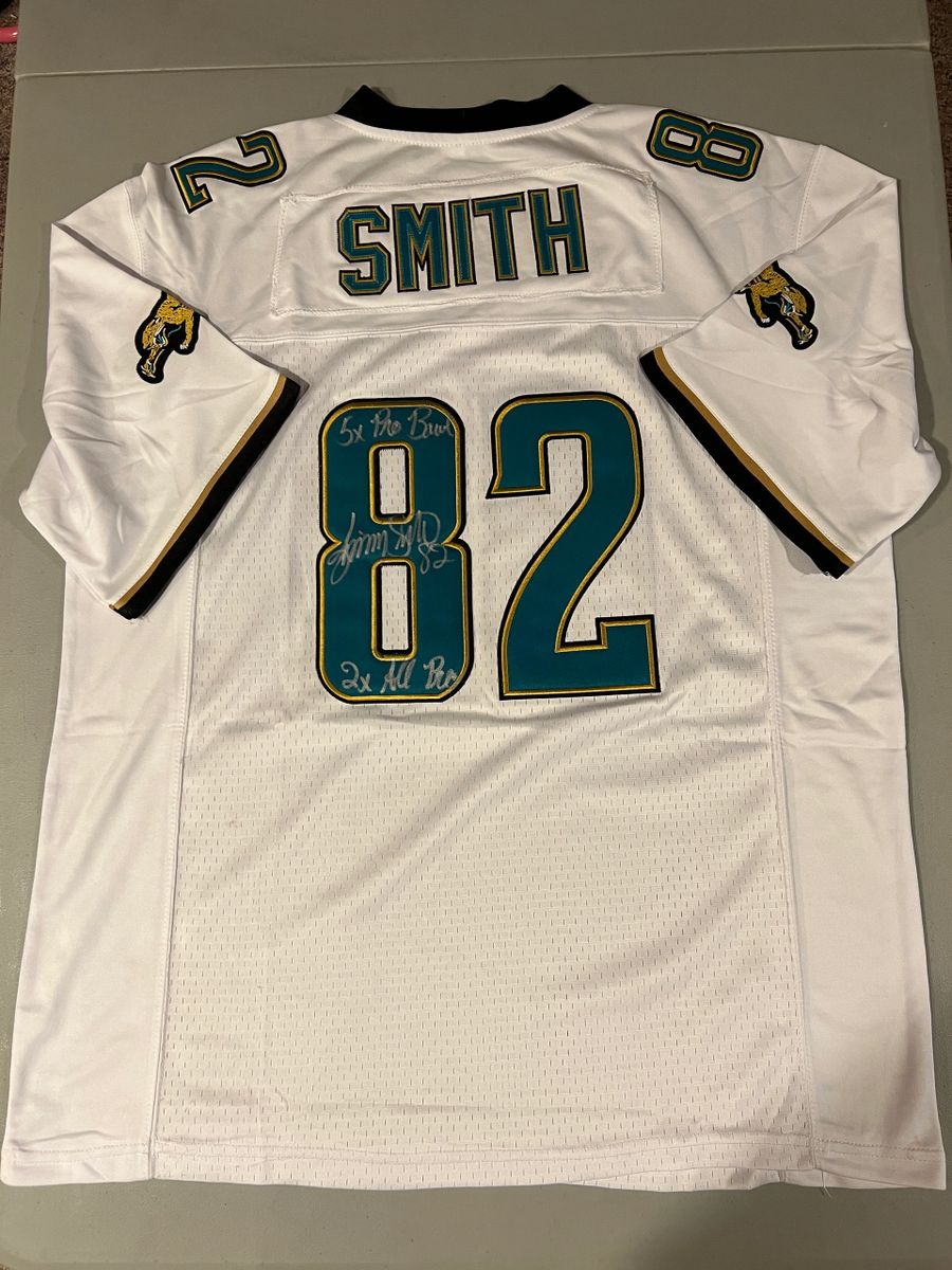 Jimmy Smith Autographed Jacksonville Teal Custom Football Jersey - BAS