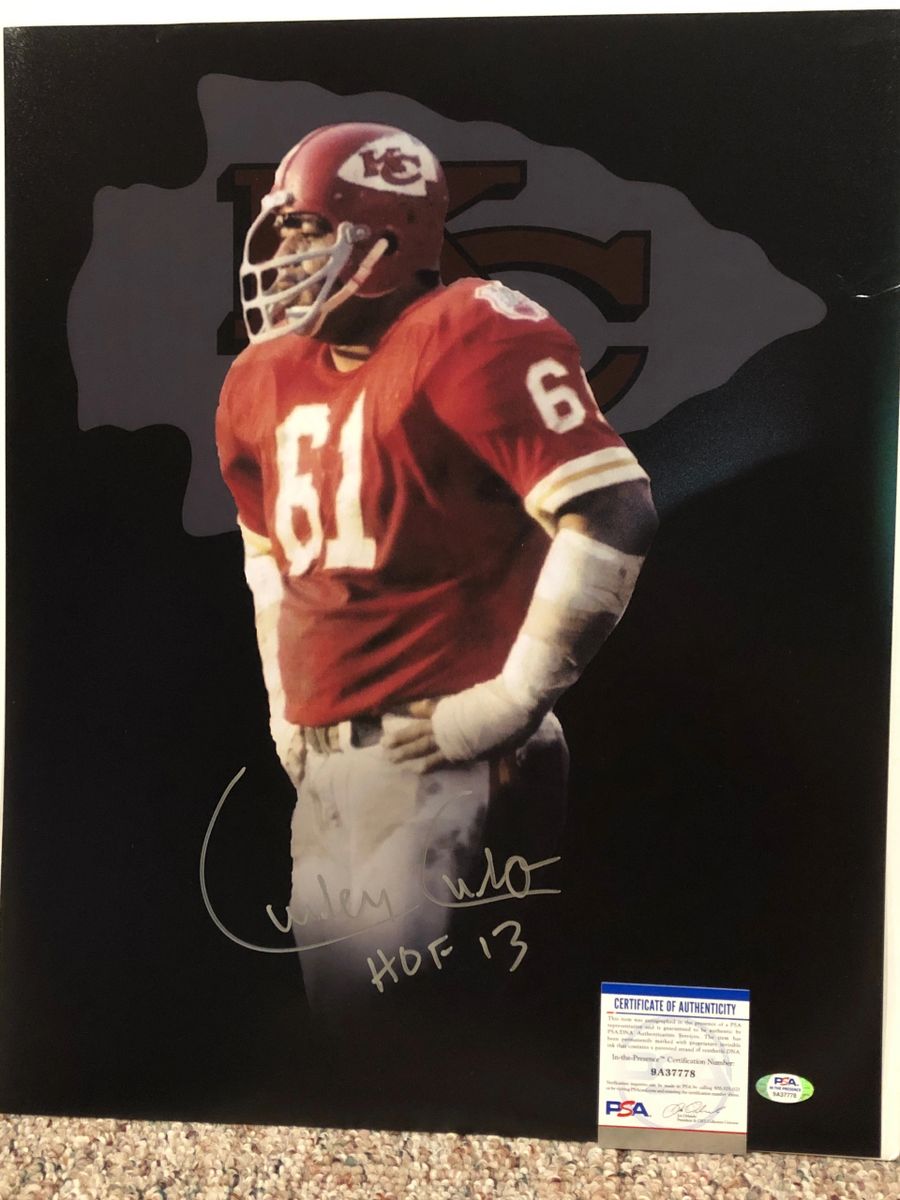 Curley Culp #61 Signed Kansas City Chiefs Jersey (Leaf COA)