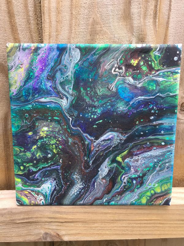 Inside the Cosmic Rainbow - 8" x 8" canvas