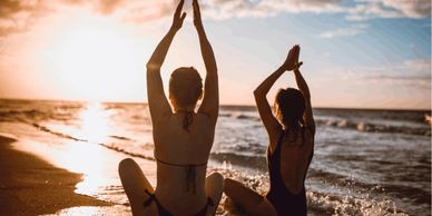 Yoga on the beach