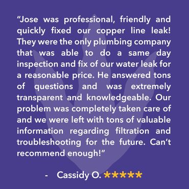 Quickly fixed our copper line leak! They were the only plumbing company able to do a same day.