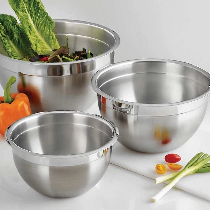 Tramontina ProLine 3piece Stainless Steel Mixing Bowls