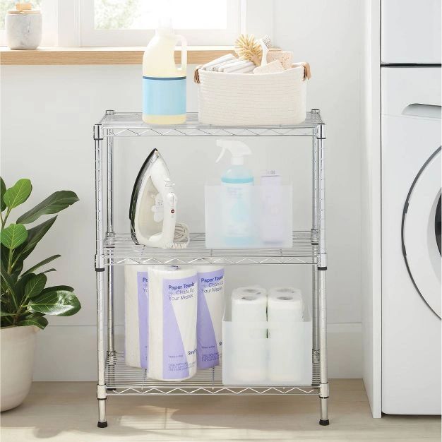 3 Tier Wire Shelving Brightroom Chrome