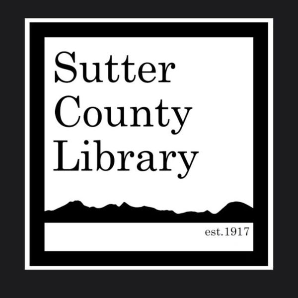 Logo of Sutter County Library with mountain silhouette and establishment year 1917.