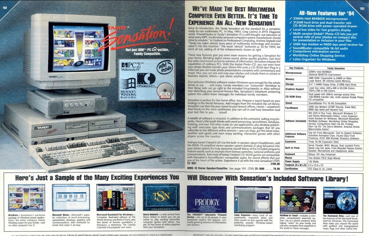 Tandy Sensation II Computer (1994) - On Display This Week!
