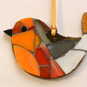Indoor Hanging Mosaic Robin