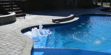 Fiberglass swimming pool installation