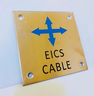 Electrical cable route marker Stainless steel plate with 2mm / 3mm thickness ENGRAVED