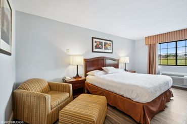 Newly remodeled king hotel rooms.