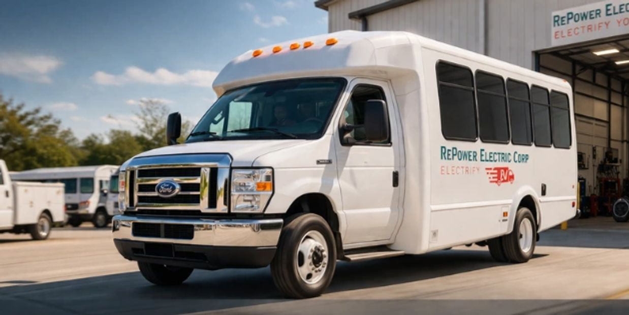 How Electrification Works banner. Electric Shuttle bus. Electric Paratransit. Electric School Bus. E