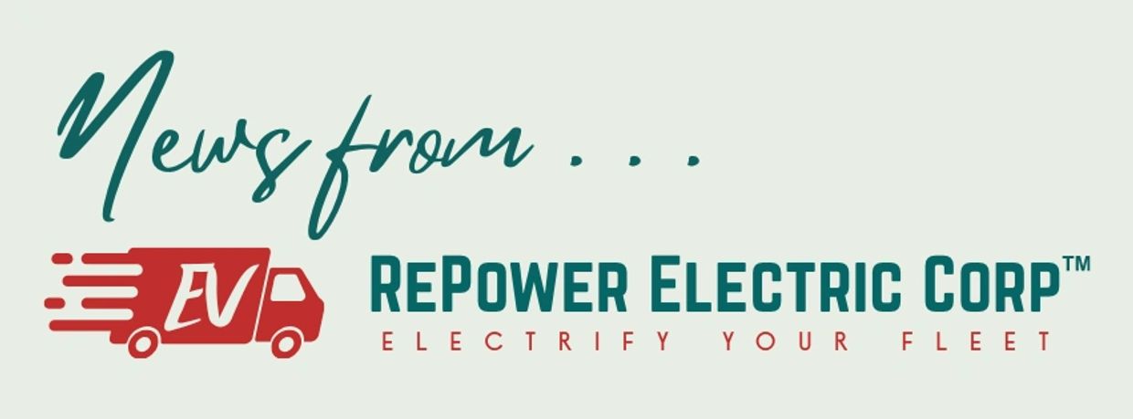 Logo of RePower Electric Corp with the tagline Electrify Your Fleet.