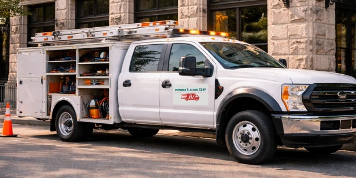 Electric Work Truck Banner