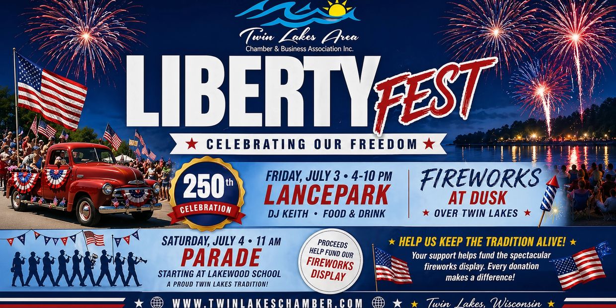 Liberty Fest celebrates freedom with fireworks, parade, and music at Twin Lakes.