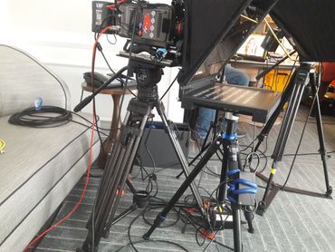 Teleprompter job, with multiple cameras (Arri), Single subject reading Straight-to-camera.