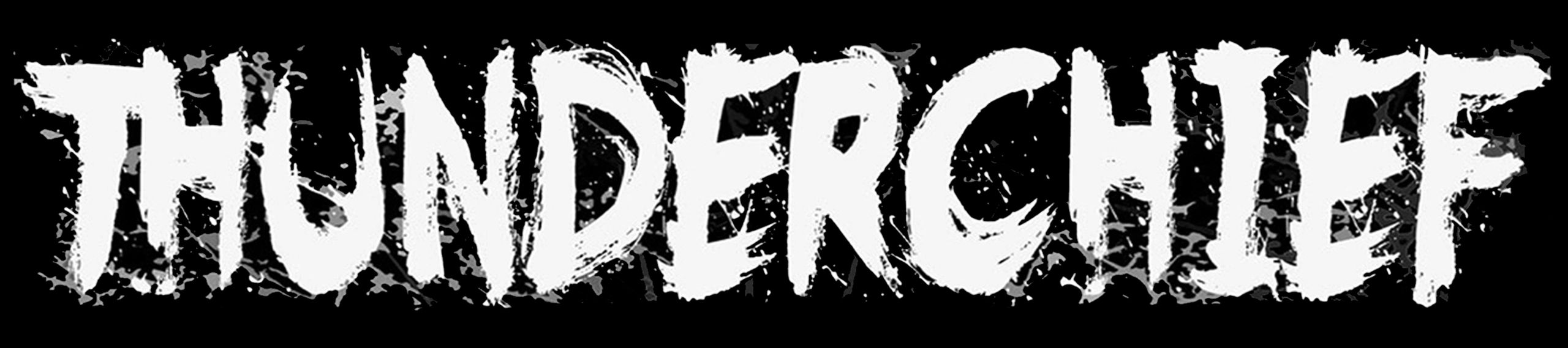 Grungy, splattered text reading THUNDERCHIEF in white on a black background.