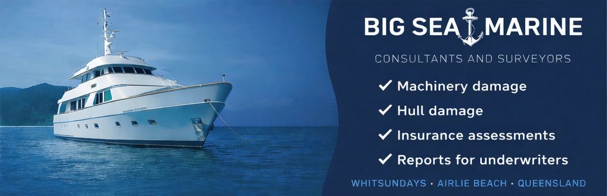 Marine and boat Machinery condition surveys and inspection assessment Airlie Beach Mackay Whitsunday