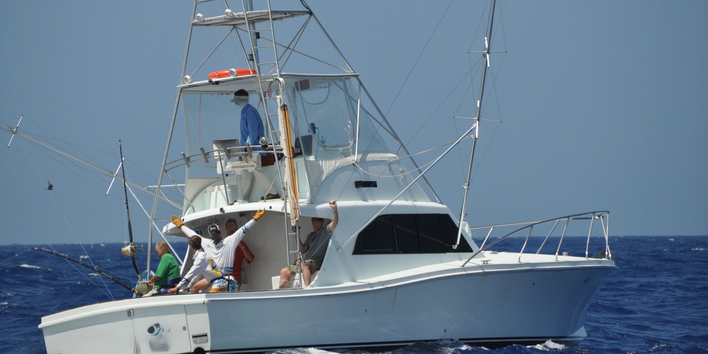 Sports Fishing Boat off Townsville in Queensland. Commercial DCV AMSA 2C Fishing Vessel. 