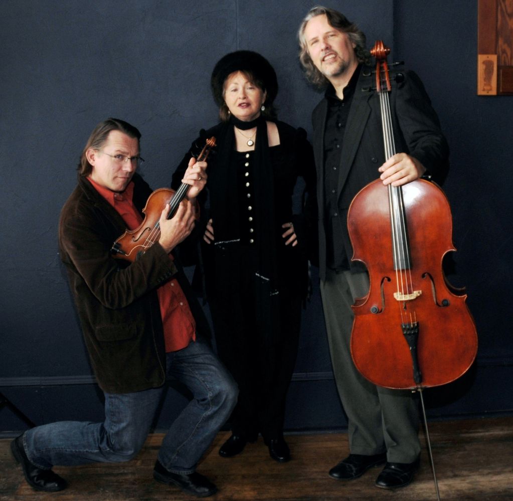 Randy Sabien violin, Cheryl Leah vocalist and co-writer of the show, Ed Willett, cello and co-writer