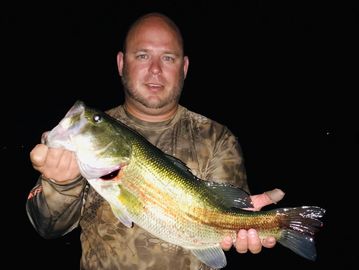 bass caught in Lake Lewisville with ob's guide service
