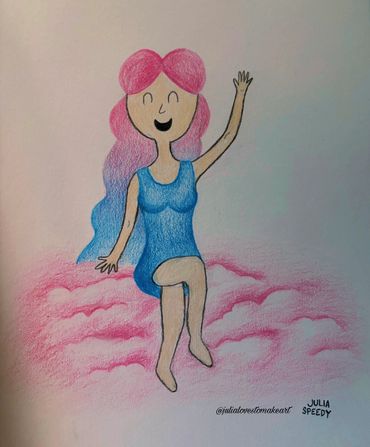Cotton Candy Girl on Cotton Candy Clouds