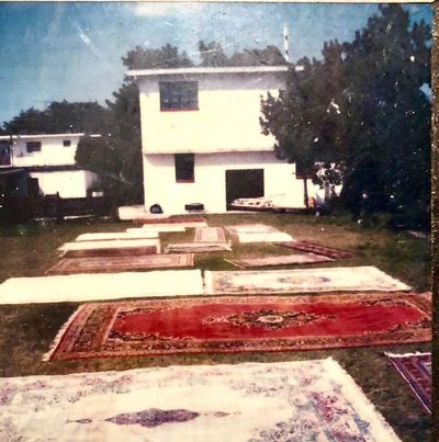 Heirloom Rugs Drying in the Sunlight