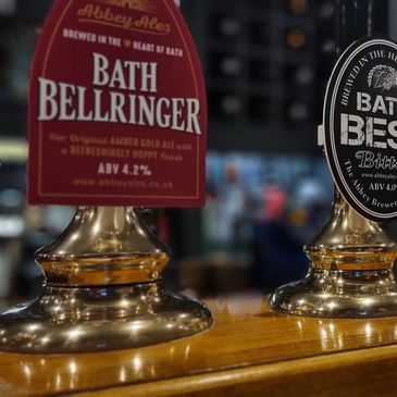 Excellent ales from the Abbey Ales Brewery on tap