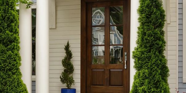 Image of New Front Entry Door after installation in Alma, Michigan