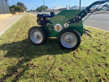 Lawn core aeration. 