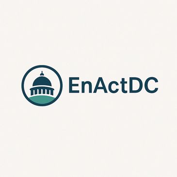 Logo of EnActDC featuring a dome and hill graphic with text.