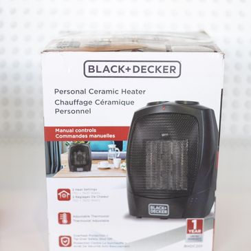 BLACK+DECKER Personal Ceramic Indoor Heater Black