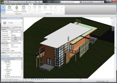 A BIM model in Autodesk Revit.