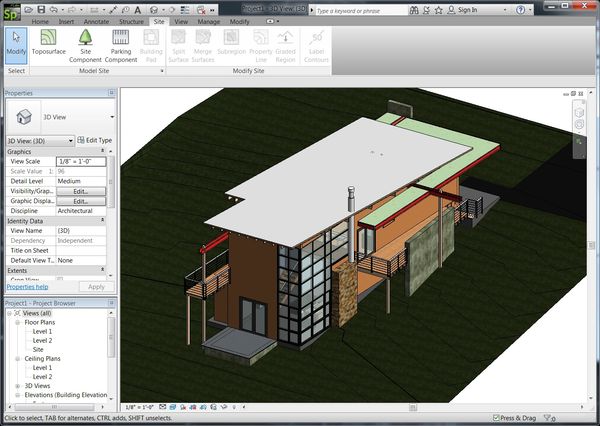 3D BIM model from autodesk revit.